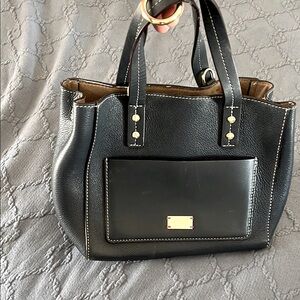 Frances Valentine Navy Blue Leather Bag